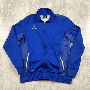 Nike Air Jordan Jacket Mens Medium Blue Track MJ Basketball Windbreaker Running